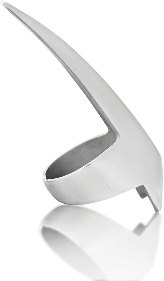 Stainless Steel Stitch Braid Tool & Ring - Quick Hair Parting for Durable Dreadlocks, Wig & Human Hair Extensions Braiding (Silver)