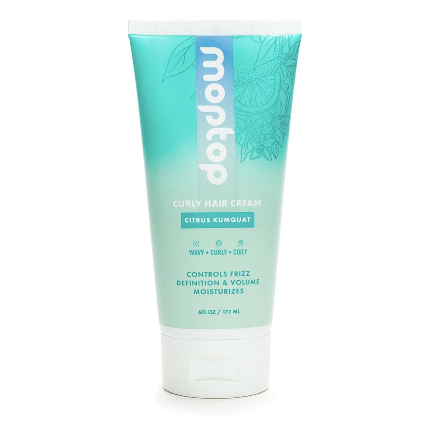 MopTop Curl Cream - Moisturizing Curl Activator for Frizz Control & Volume, Curl Defining Cream for Wavy, Curly & Coily Hair, Made with Junk-Free Natural Ingredients (Citrus Kumquat Fragrance, 6oz)