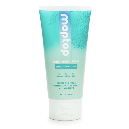 MopTop Curl Cream - Moisturizing Curl Activator for Frizz Control & Volume, Curl Defining Cream for Wavy, Curly & Coily Hair, Made with Junk-Free Natural Ingredients (Citrus Kumquat Fragrance, 6oz)