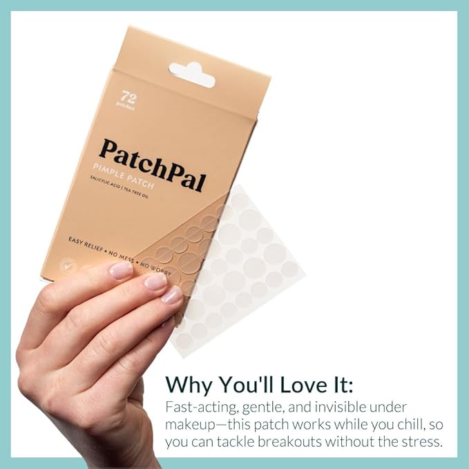 Pimple Patch, Acne Spot Treatment and Cover - Hydrocolloid Patch Salicylic Acid Acne Patch for Face, Blemish Patch, Zits, Breakouts Spot Treatment for Skin Facial Sticker 2 Sizes (72 Count)