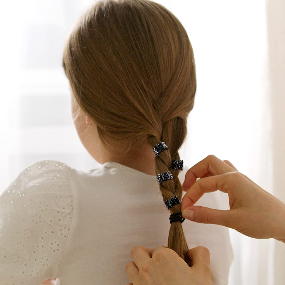 50 PCS Mini Hair Claw Clips， Bangs Strong Grip Multifunction Clamp Clips. (Black)