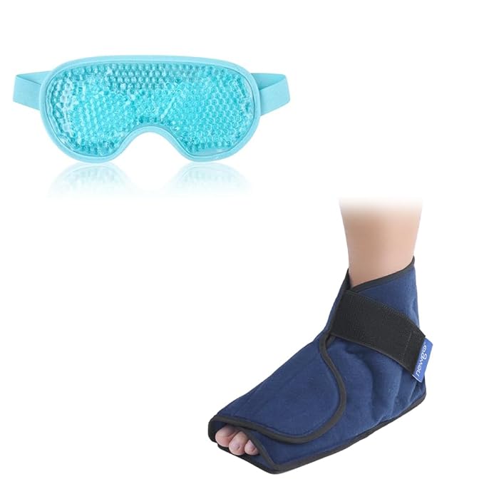 NEWGO Bundle of Cool Eye Mask and Foot Ice Pack