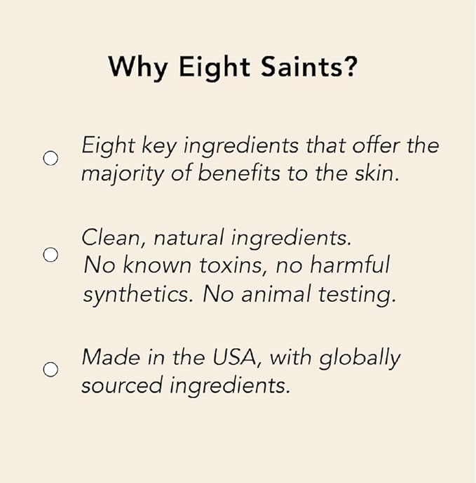 Eight Saints Retinol Facial Moisturizer Cream, For Firming Face, Neck & Eye Wrinkles and Lines, Deep Hydrating Lotion, Fragrance-Free, 2 Ounces