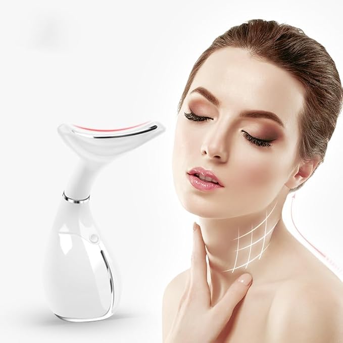 Face Neck Beauty Device for Wrinkle Removal&Anti-Aging Devices,3 in 1 Skin Care Facial Massager, Face Sculpting Tool with Thermals, Vibration at Home Daily Use (White)