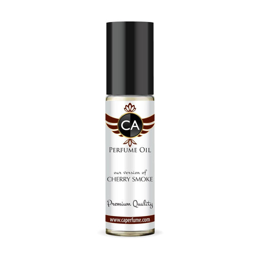 CA Perfume Impression of Cherry Smoke Unisex Fragrance Oil Amber Spicy Scent Long Lasting Perfumes for Women & Men Travel Size TSA Ready Mini Parfum Body Oil Roll-on 0.33 Fl Oz 10ml