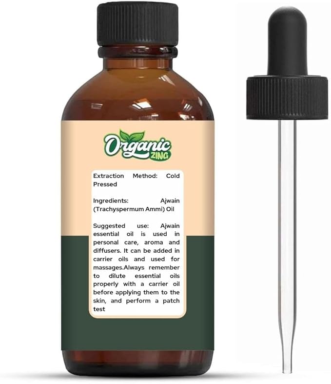 Ajwain (Trachyspermum Ammi) Oil | Pure & Natural Essential Oil for Skincare, Hair Care & Massage - 30ml/1.01fl oz