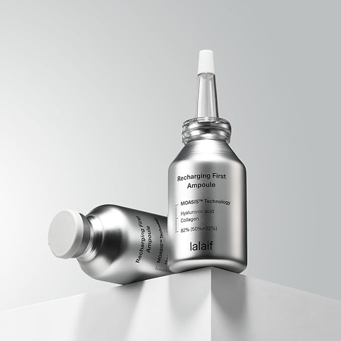 Recharging First Ampoule l 3-Nano Slow Aging Ampoule for Face with Hyaluronic acid, Collagen, Niacinamide l Hydrating & Soothing & Wrinkle-Care Korean Skin Care (30ml / 1.01 fl.oz)