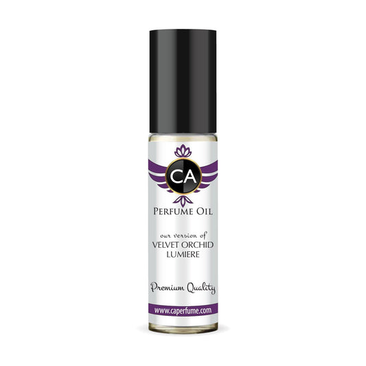 CA Perfume Impression of Velvet Orchid Lumiere for Women Fragrance Oil Amber Floral Scent Long Lasting Perfumes for Women Travel Size TSA Ready Mini Parfum Body Oil Roll-on 0.33 Fl Oz 10ml