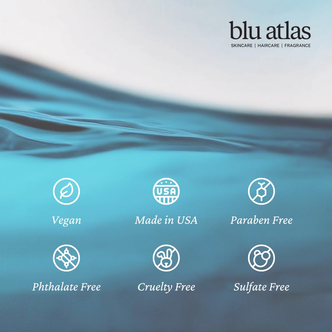 Blu Atlas Atlantis Eau De Parfum for Men- Long-lasting Citrus and Aquatic Cologne With Bergamot, Lavender and Musk, Clean Ingredients, 100 ml Masculine Fragrance Inspired by Bali