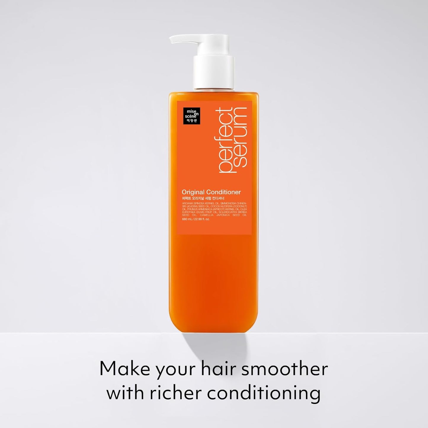 Mise En Scene Perfect Serum Original Conditioner For Damaged Hair, Nutrient Care With Argan Oil, Containing Jojoba-Seed-Oil For Smooth, Glossy Texture, 22.99 Fl. Oz.