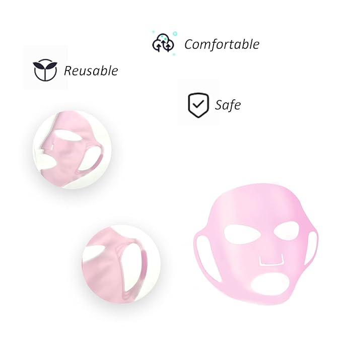 Ideal Swan 4 Pack Reusable Silicon Anti Mask - Wrinkle Silicone Face Mask Holder, Moisturizing Facial Mask Cover, Prevent Evaporation, Beauty Face Tool