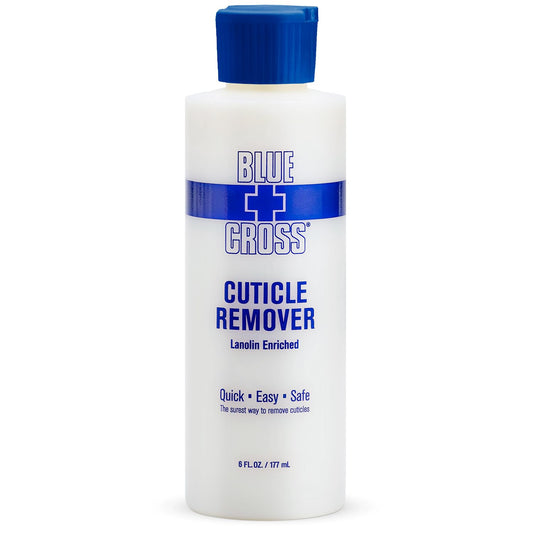 Cuticle Remover & Softener Liquid for Nails – Blue Cross Professional Nail Care with Lanolin, Hydrating Treatment for Dry Cuticles & Hangnails, Made in USA, 6oz