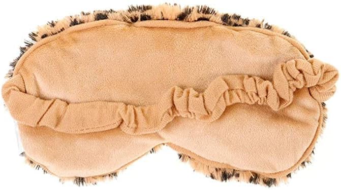 warmies Microwavable Eye Mask for Warmth & Comfort - Heating & Cooling Compress for Calming Relaxation - Weighted & Heated Eye Mask with Scented Lavender for Sleeping - Leopard