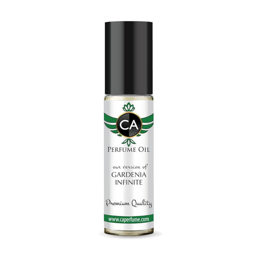 CA Perfume Impression of Gardenia Infinite Unisex Fragrance Oil Floral Scent Long Lasting Perfumes for Women & Men Travel Size TSA Ready Mini Parfum Body Oil Roll-on 0.33 Fl Oz 10ml