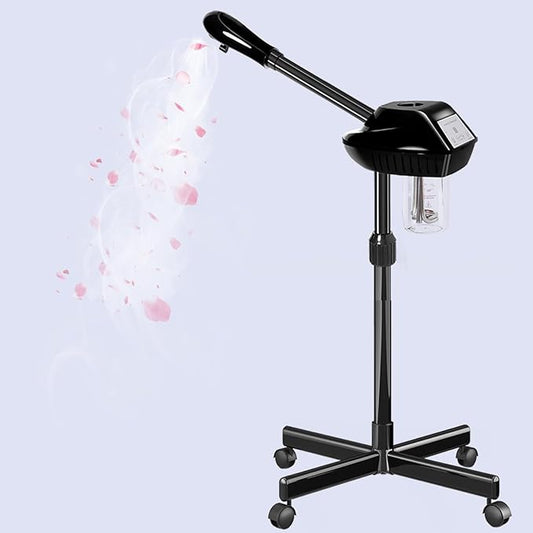 Professional Facial Steamer, Face Steamer on Wheels, Ozone Face Steamer, Facial Steamer for Spa, Salon and at Home Use