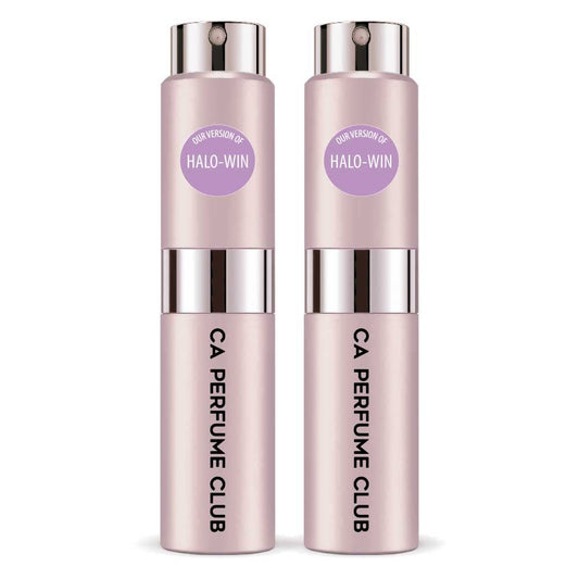 CA Perfume Impression of Halo-win for Women Amber Floral Scent Long Lasting Perfumes for Women Eau De Parfum Travel Size Refillable Atomizer Spray 0.27 Fl Oz 8ml (Set of 2)