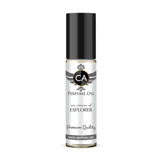 CA Perfume Impression of Explorer for Men Eau De Parfum Woody Aromatic Scent Long Lasting Cologne for Men Travel Size TSA Ready for Day and Night Wear 0.33 Fl Oz 10ml