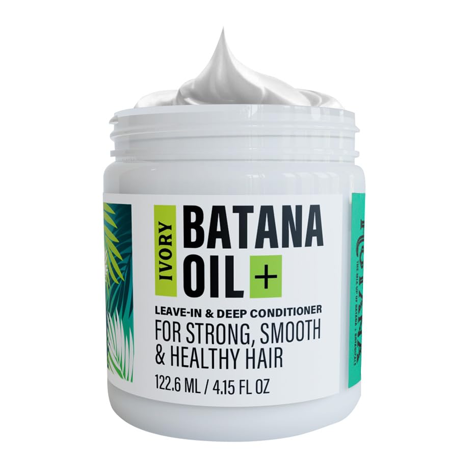 Ivory Batana Oil for Hair Growth Dr Sebi Organic - Authentic Batana Hair Mask from Honduras - Natural Hair Growth Product - Coconut Aroma - 4oz Jar