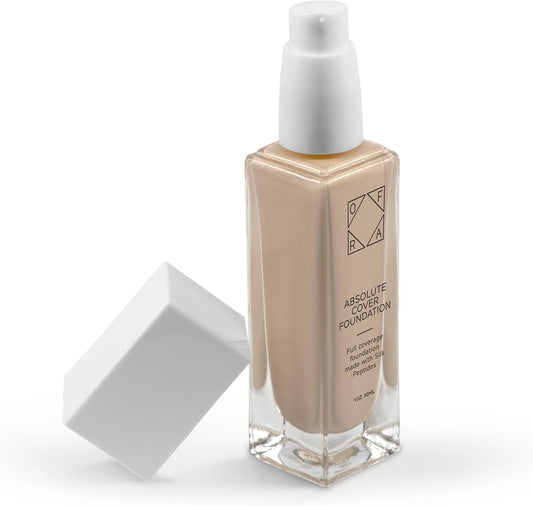 Absolute Cover Foundation #2 | Liquid Medium Coverage Foundation with Natural FInish | Oil-Free Face Makeup | Light Medium Shade with Neutral Undertone | 1oz/30ml