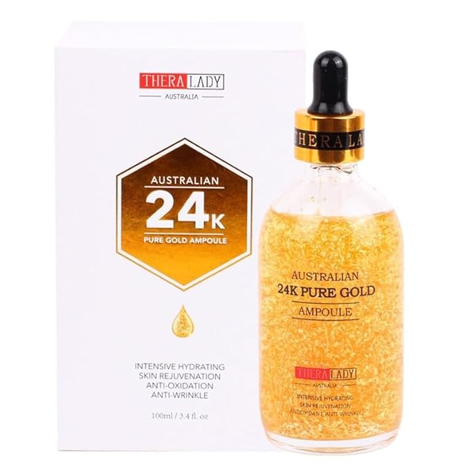 1PC Australian 24K Pure Gold AMPOULE, Hydreating Lifting Moisturizing, Firming Soothing Ampoule Facial Essence, 100ml / 3.4fl. oz