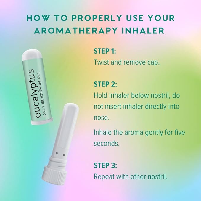 MOXĒ Nasal Inhalers Bundle, 8 Essential Oils, 100% Pure and Undiluted, Therapeutic Grade, No-Mess Portable Aromatherapy, Includes Eucalyptus, Peppermint, Lavender, Tea Tree, Made in USA (Pack of 8)…