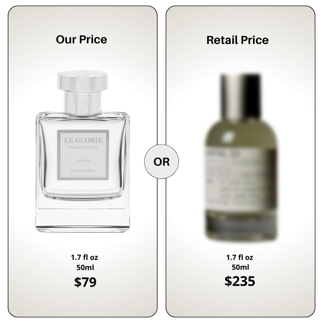 Inspired by L.e L.bo San.t.a.L 33, Saint 33 EDP, Long Lasting 12-14 Hours Perfume Spray for Men, Women, unisex, All Skin Types, Cruelty Free 0.33 oz 10ml