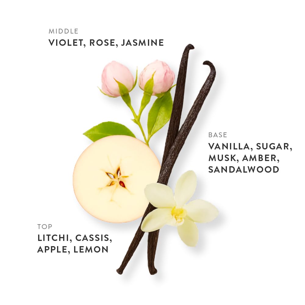 Sweet Lychee Eau de Parfum 1.01oz, Fruity Floral Long Lasting Perfume With Vanilla, Apple, Lemon, Amber, Musk, Rose & Jasmine, Layerable Luxury Fragrance for Women & Men for Everyday Wear