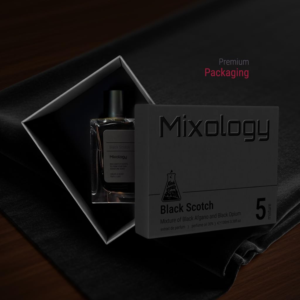 Black Scotch Eau de Parfum – Mixture Black Afghano + Blk Opium, Unisex Perfume 3.4 Fl Oz (100ml)