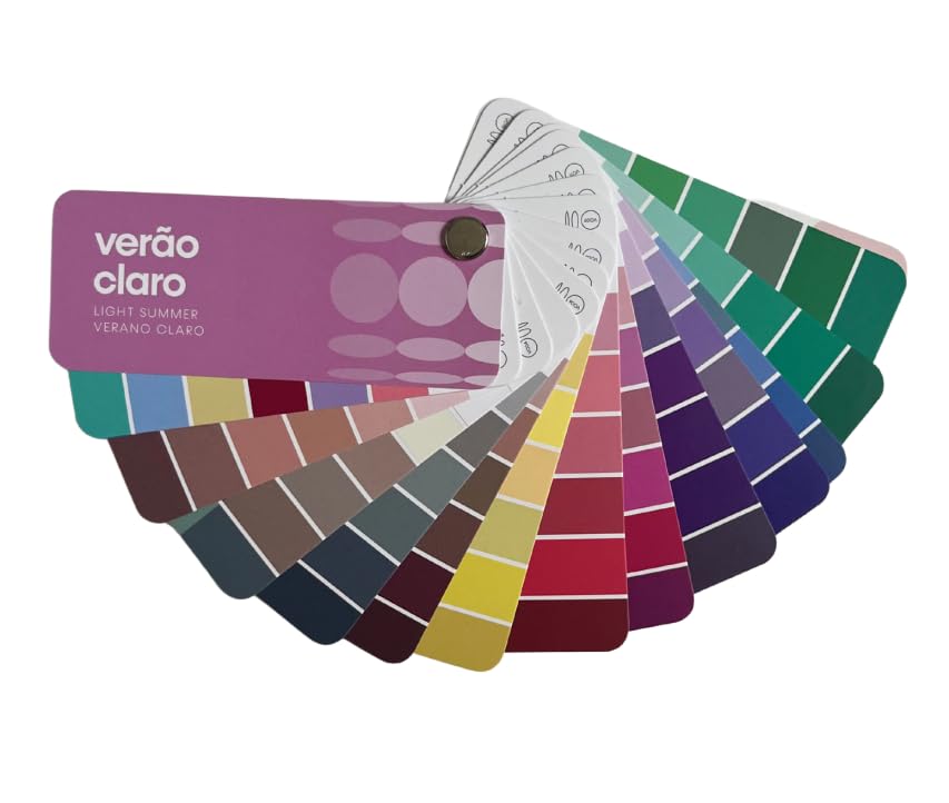Multilingual Light Summer Palette Color Fan by Studio Immagine, Personalized Color Guide for Cost Saving, Smart Shopping, Outfit & Wardrobe Planning; Verano Claro/Verao Claro