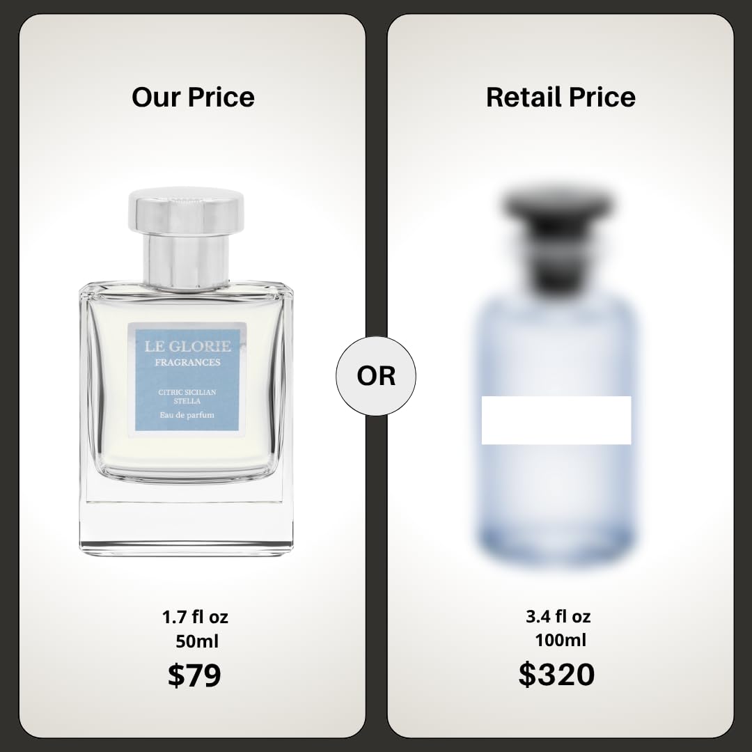 Citric Sicilian Stella inspired by Met.eeore EDP, Long Lasting Luxury Perfume Spray for Men, Cruelty Free 0.33 oz 10ml