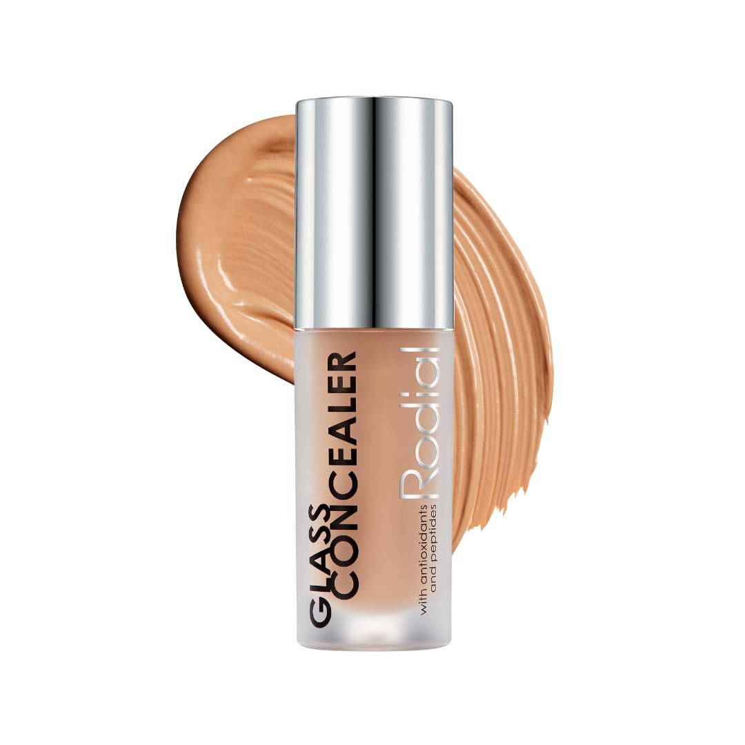 Rodial Glass Concealer Shade 4 - Luminous, Full-Coverage Cream with Peptides and Antioxidants for Flawless Skin, 0.1 fl. oz.