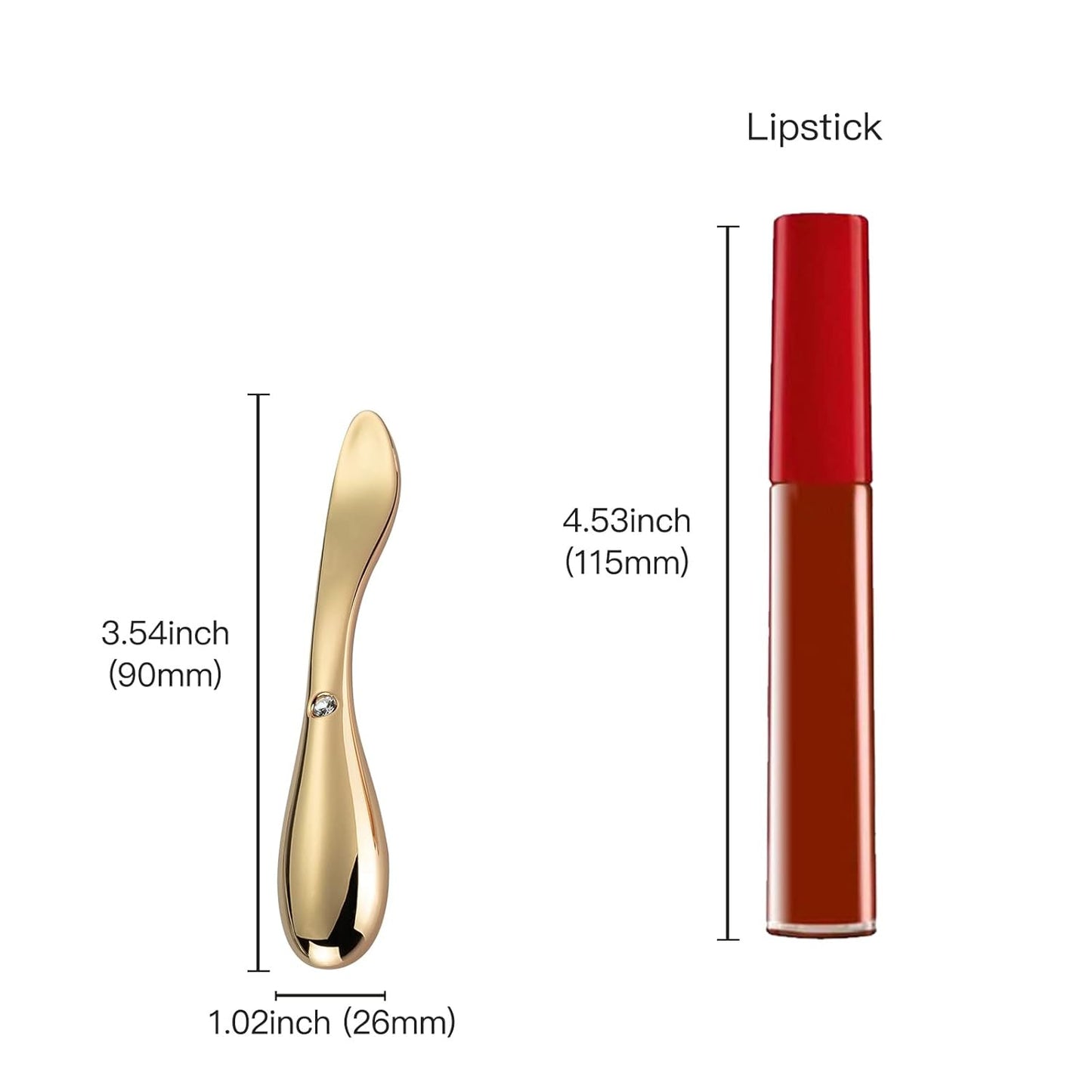 Tekson 3PCS Eye Roller Cream, Face Massage Applicator Tool, Metal Facial Massager for Moisturizer Wand Stick (Zinc Alloy) (2 in 1)