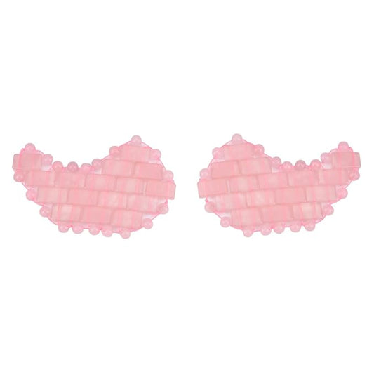 ideayard Rose Quartz Eye Mask, Mini Eye Mask Natural Quartz Mask for Eliminate Wrinkles Puffiness (Rose quartz-A)