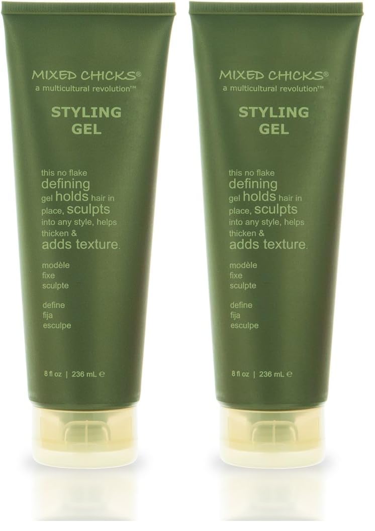 Mixed Chicks Styling Gel - Thickening and Texturizing Definer, 8 fl. oz. (Pack of 2)
