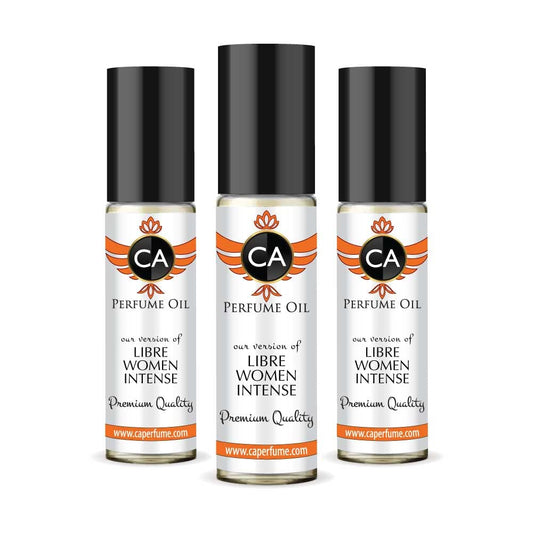 CA Perfume Impression of Libre Women Intense Eau De Parfum Amber Fougere Scent Long Lasting Perfumes for Women Travel Size TSA Ready for Day and Night Wear 0.33 Fl Oz 10ml (Pack of 3)