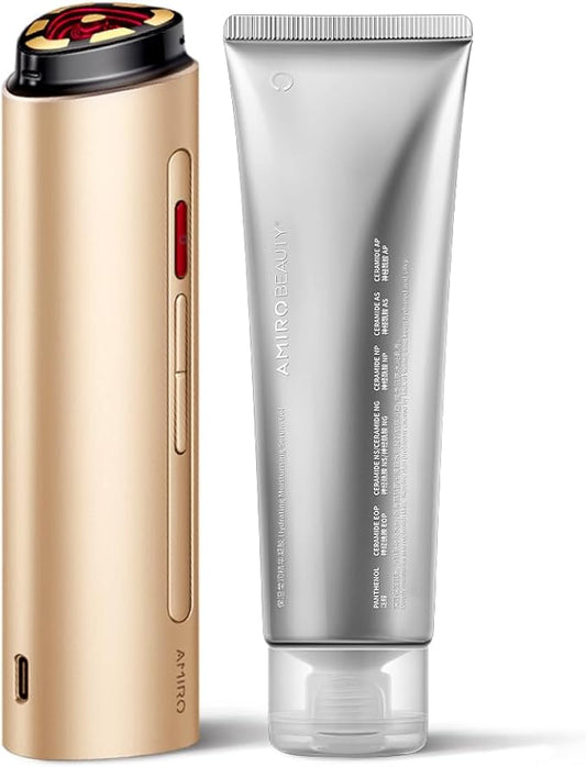AMIRO R3 Turbo Facial Device, Precision Firming and Fine Line Smoothing Tool Bundle with Preparation Gel 70ml