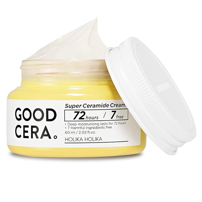 HOLIKA HOLIKA Good Cera Super Ceramide Cream | Soothing Facial Cream & Skin Moisturizer | Ceramide Cream Korean Moisturizer for Face | Deeply Nourishing Face Cream for Dry Skin 2.02 fl oz