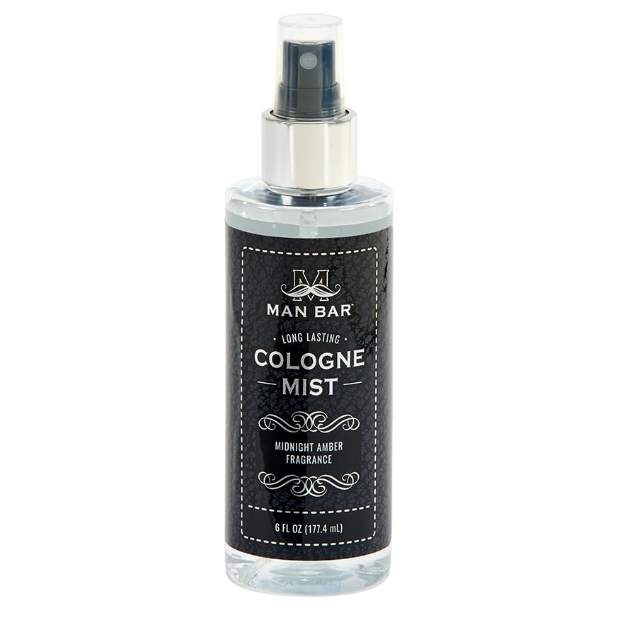 San Francisco Soap Company MAN BAR Cologne Mist Midnight Amber - Long Lasting - Created with the Man in Mind - 6 fl oz