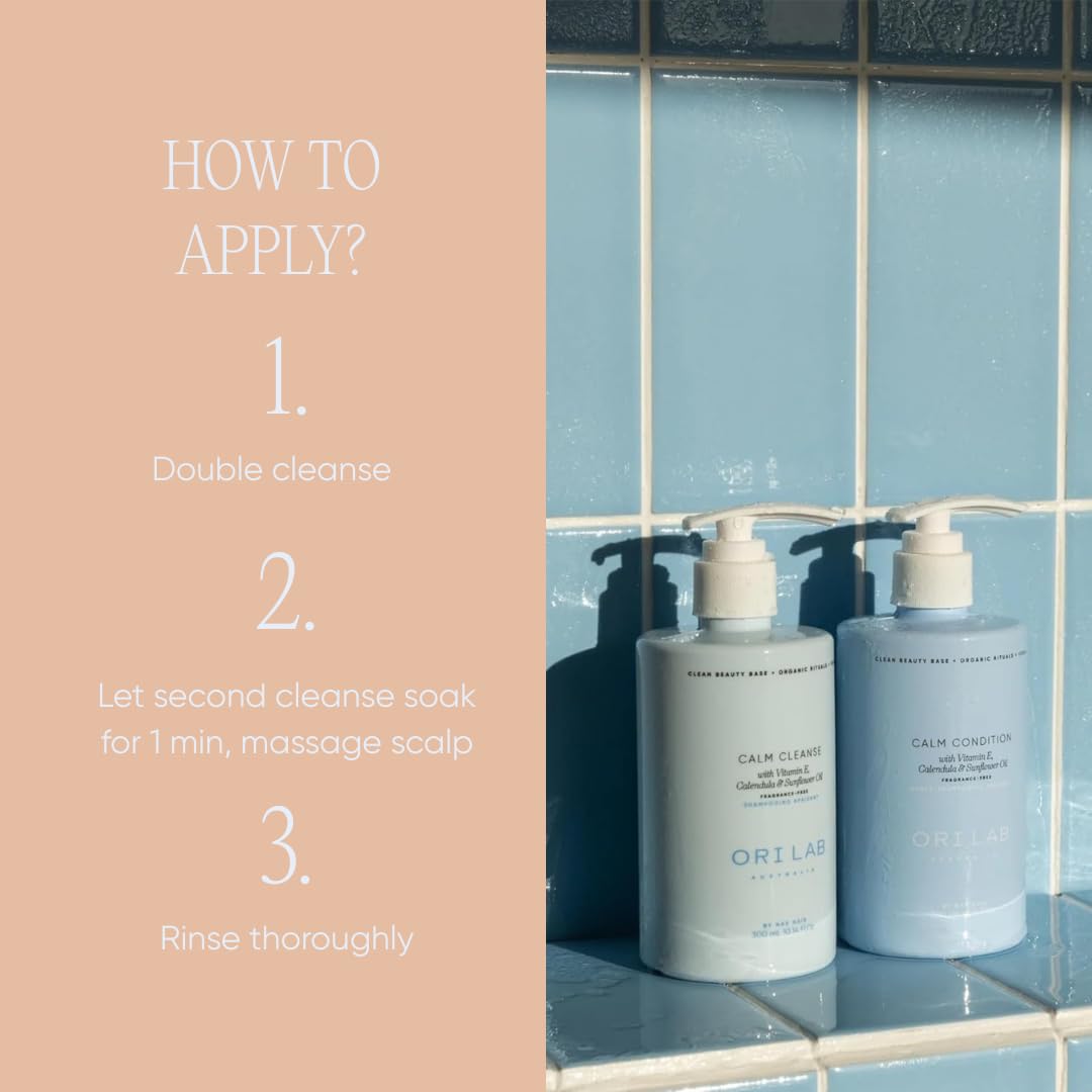 ORI LAB - Calm Cleanse 300ml - Fragrance-Free Moisturising Shampoo