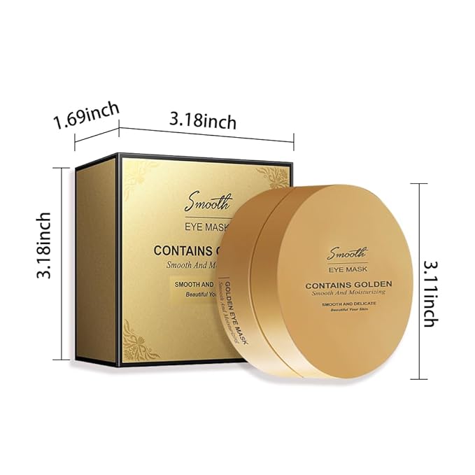 AMY'S DIARY 24K Gold Eye Mask Under Eye Patches (30 Pairs)- Puffy Eyes & Dark Circles Treatments,Reduce Under Eye Bags and Smooth Wrinkles,Eye Skin Care Pads With Collagen (Gold Snail)