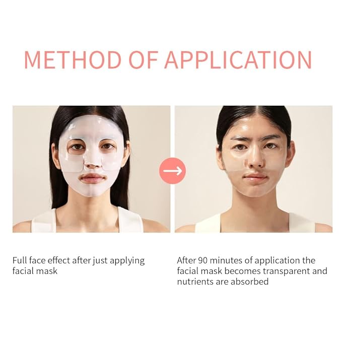 Deep Collagen Lifting Mask,Hydrating Overnight Collagen Face Mask,Facial Sheet Masks with Low Molecular Weight Collagen for Lasticity, Firming,And Moisturizing (4pcs)