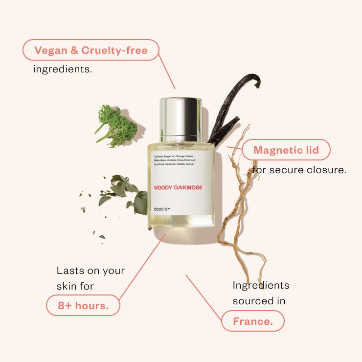 Dossier - Woody Oakmoss - Eau de Parfum - Perfume Luxury - Pure Infused - Paraben-Free - Vegan - For Women - Fragrance 1.7 Fl oz (Spray 50ml)