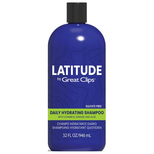 GREAT CLIPS LATITUDE Daily Hydrating Shampoo | Men's Shampoo that Promotes Full + Healthy Hair | For All Hair Types | 32oz