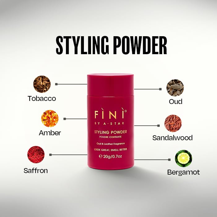 Styling Powder – Oud Fragrance, Matte Finish, Volumizing & Texturizing Hair Powder for Men, Easy to Wash Out, Non-Greasy