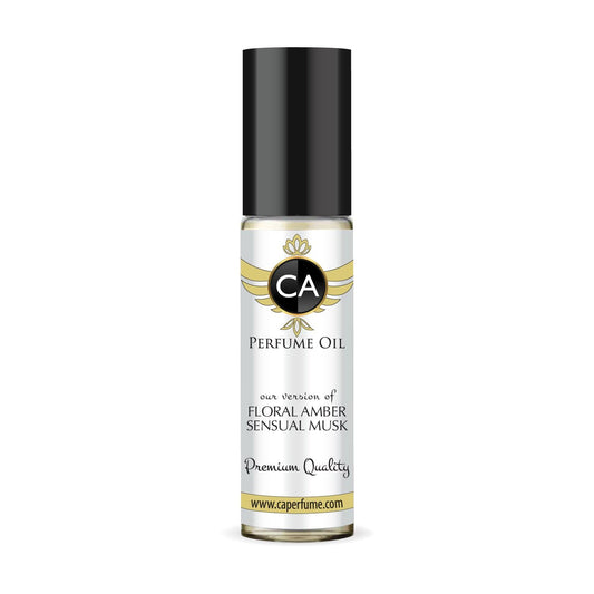 CA Perfume Impression of Floral Amber Sensual Musk Unisex Fragrance Oil Amber Floral Scent Long Lasting Perfumes for Women & Men Travel Size TSA Ready Mini Parfum Body Oil Roll-on 0.33 Fl Oz 10ml