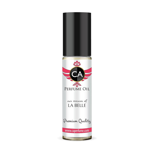 CA Perfume Impression of La Belle for Women Eau De Parfum Amber Vanilla Scent Long Lasting Perfumes for Women Travel Size TSA Ready for Day and Night Wear 0.33 Fl Oz 10ml