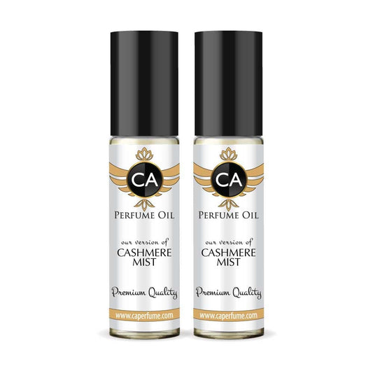 CA Perfume Impression of Cashmere Mist for Women Eau De Parfum Floral Woody Musk Scent Long Lasting Perfumes for Women Travel Size TSA Ready for Day and Night Wear 0.33 Fl Oz 10ml (Pack of 2)