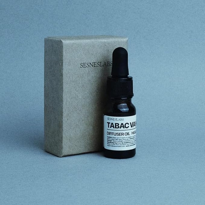 Tabac Vanille Diffuser Oil, Niche Fall/Winter Scent, Tobacco Leaf, Vanilla, Spices, Musk Essential Oils Blend for Ultrasonic Diffuser (.33 oz/10 ml)
