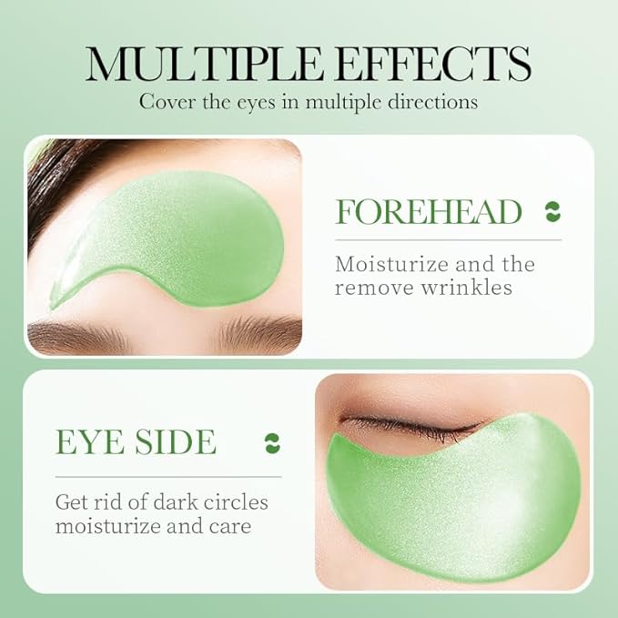 Under Eye Patches, 60PCS Aloe Vera Under Eye Mask for Dark Circles and Puffiness, Under Eye Gel Pads Improve Under Eye Bags, Fine Lines and Wrinkles (60pcs eye patch)