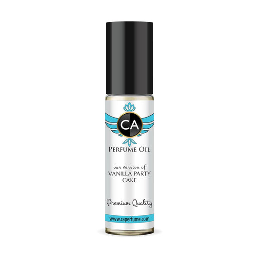 CA Perfume Originals Vanilla Party Cake Unisex Fragrance Oil Gourmand Scent Long Lasting Perfumes for Women & Men Travel Size TSA Ready Mini Parfum Body Oil Roll-on 0.33 Fl Oz 10ml